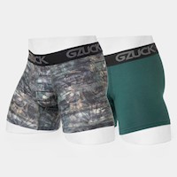 Boxer Hombre Gzuck Forest Estamp./Deep Green  Kibot