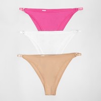Trusas Mujer Squeeze Blanco/Beige/E.Fucsia Taya