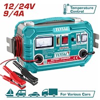 Cargador portátil de baterías 12v y 24v TOTAL 20 Amperios Auto moto