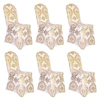 fundas de silla de licra lavables con estampado de flores