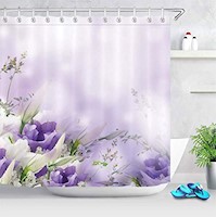 Cortinas de Baño Cortina de ducha con diseño de flores