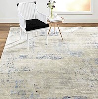 Tapetes rectangular, color gris y azul