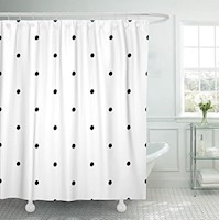 Cortinas de baño Cortina de ducha diseño de lunares