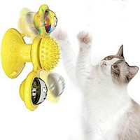 Juguete Molino De Viento Para Gatos Con Bolas Giratorias Luz LED