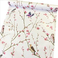 Papel autoadhesivo de vinilo diseño pájaros (17.7 x 117")