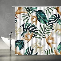 Cortinas de Baño Cortina de ducha con flores tropicales
