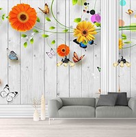 Murales de pared para dormitorio hermoso diseño floral