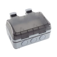 Caja protectora de tomacorriente impermeable, resistente