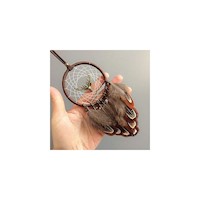 Atrapasueños hecho a mano pluma doble cara ciervos