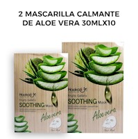 2 Mascarilla Calmante de Aloe Vera 30mlx10 piezas.