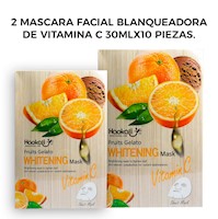 2 Mascara Facial Blanqueadora de Vitamina C 30mlx10 piezas.