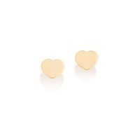 Arete Liso Corazón Bañado en Oro 18 Kl Rommanel