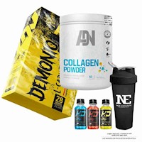 COMBO ADN NUTRITION - COLLAGEN POWDER 500GR. FRUIT PUNCH + DEMONIO CAJA +SHAKER
