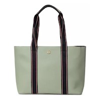 Cartera Tote Bag Tommy Hilfiger Asa Logo Print - Verde