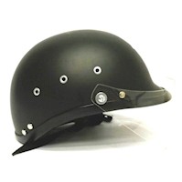 Casco de moto tipo policia chopper con visor en negro mate talla standar (abarca la M-L-XL)