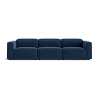 Sofá de 3 Cuerpos Modelo Bob azul acero