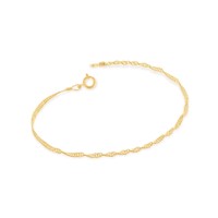 Pulsera Delgada Bañado en Oro de 18 Kl Rommanel