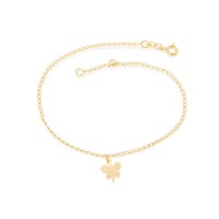 Pulsera de Tobillo con Dije de Mariposa Bañado en Oro de 18 Kl Rommanel