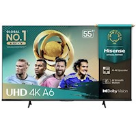 TV Hisense 55" LED 4K UHD Vidaa 55A6NV