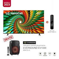 TV LG NanoCell 55” 4K Smart TV 55NANO77SRA + PARLANTE EVERSOUND DE REGALO
