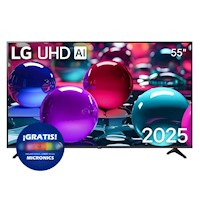 Smart TV LG 55” 4K UHD con ThinQ AI 55UA7300PSB 2025 + Parlante Portátil MIC-S200 Micronics