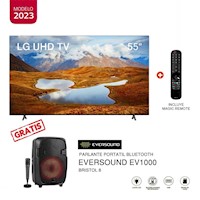 TV LG 55'' 4K UHD Smart TV ThinQ AI 55UR871C0SA + PARLANTE EVERSOUND DE REGALO