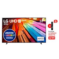 Televisor LG LED 55” UHD 4K Smart TV ThinQ AI 55UT8050PSB 2024 + PARLANTE PORTATIL MIC-S200 GRATIS
