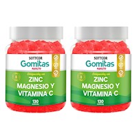 Zinc Para Adultos Gomitas Sottcor 100Gr Fresa x2