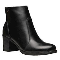 BOTIN MUJER PEGADA CUERO VESTIR PRETO 280406-02