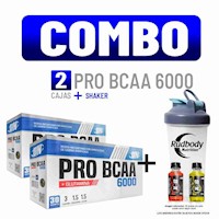 COMBO UNIVERSE NUTRITION - 2 PRO BCAA 6000 CAJA 30 UNID. NARANJA + SHAKER