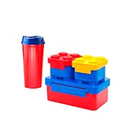 Tapers lonchera para niños en forma de Lego set por 3 con Tomatodo