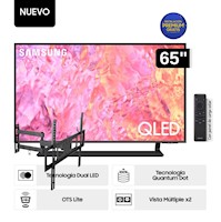 Televisor Samsung Smart TV 65 QLED UHD 4K QN65Q65CAGXPE+Rack Giratorio