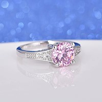 Anillo Compromiso Imperial Rose Mujer Novia Promesa Aro Zirconia Genieka