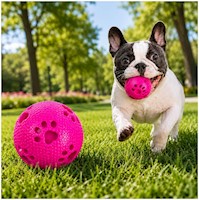 Pelota para Perros Masticable 7.5 cm Juguete Interactivo con Textura Antiestrés