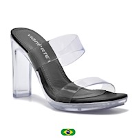 Sandalias para Mujer 22-15902 TRANSPARENTE/PRETO