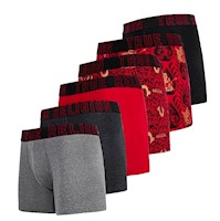 Boxers Briefs True Religion 100 Algodón Paquete x 6 - Rojo