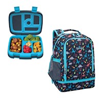 Set Mochila 2 en 1 y Lonchera Bentgo Kids - Dinosaurio