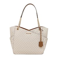 Cartera Michael Kors Jet Set Signature Vanilla