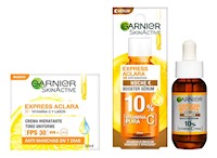 Duo Express Aclara Crema Día + Serum Noche Garnier