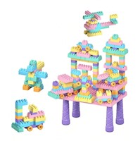 Mesa Didáctica Bloques de Construcción 268 Piezas Rosado