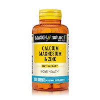 Calcio, Magnesio Y Zinc - Salud Ósea E Inmunidad (100 T) - Mason Natural