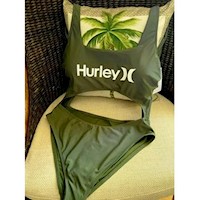 Ropa De Baño MonoKini Hurley Una Pieza Mujer Verde