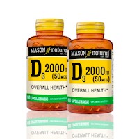 Vitamina D3 2000 Ui (60 Softg) Pack X2