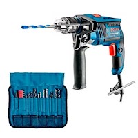 Taladro Percutor Gsb 13 Re Bosch 650w (CC) + Kit 23 Pz