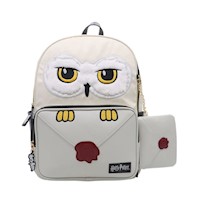 Mochila Icónica Deluxe Hedwig Harry Potter Color Beige