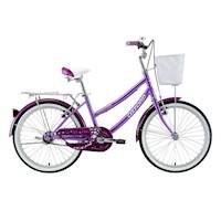 BICICLETA OXFORD CYCLOTOUR ARO 20 1V MORADO/BLANCO