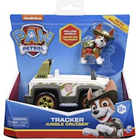 Paw Patrol Figura + Vehículo Coleccionable Tracker Básico