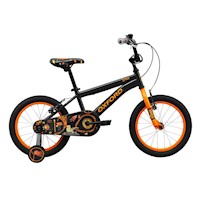 BICICLETA OXFORD SPINE ARO 16 1V GRAFITO/NARANJO