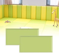 Acolchado de pared 3D anticolisión para niños color verde