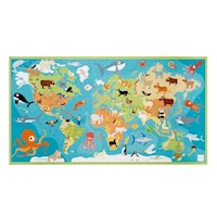 Rombecabezas Scratch Animales del Mundo x 100 piezas